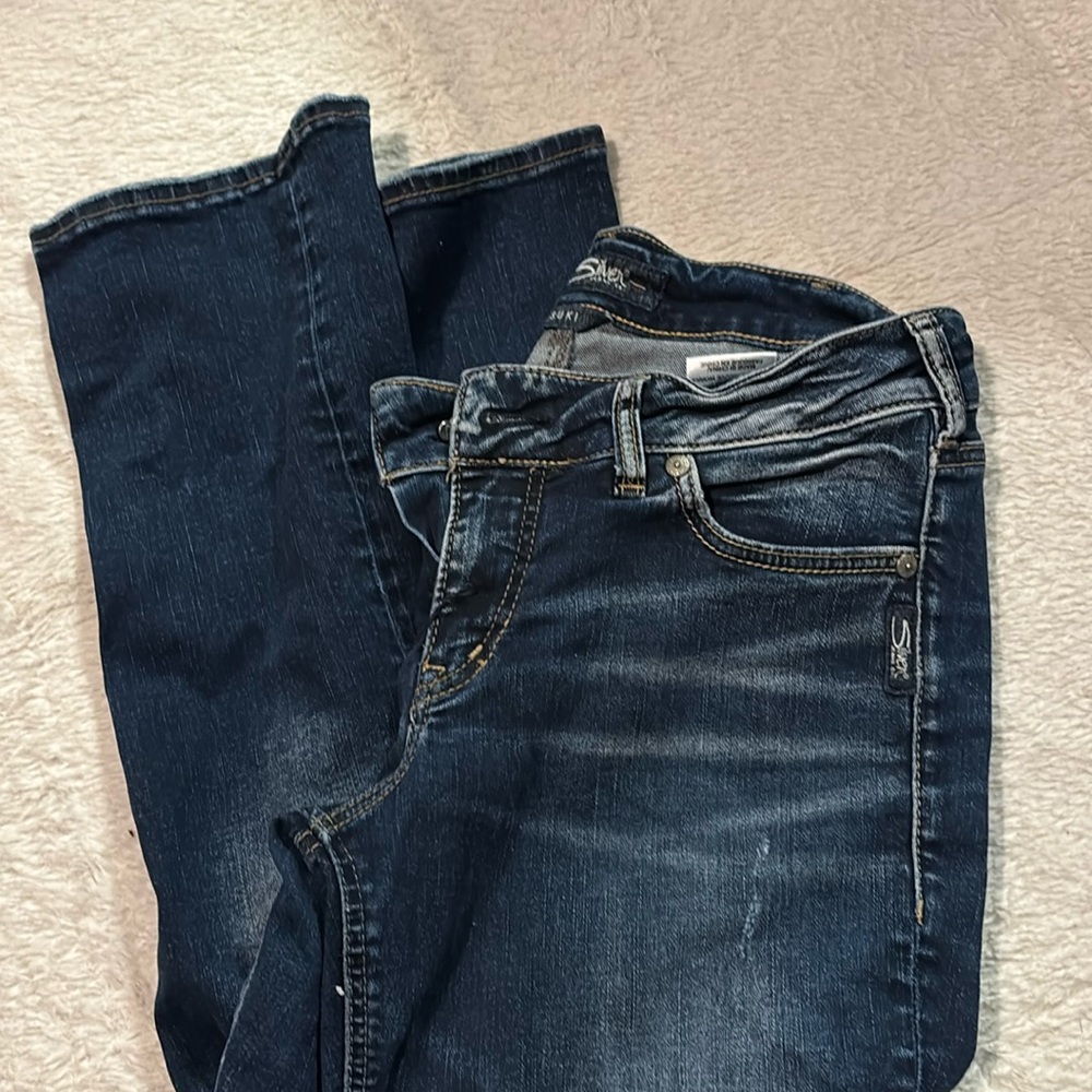 Silver Suki Distressed Denim Capri